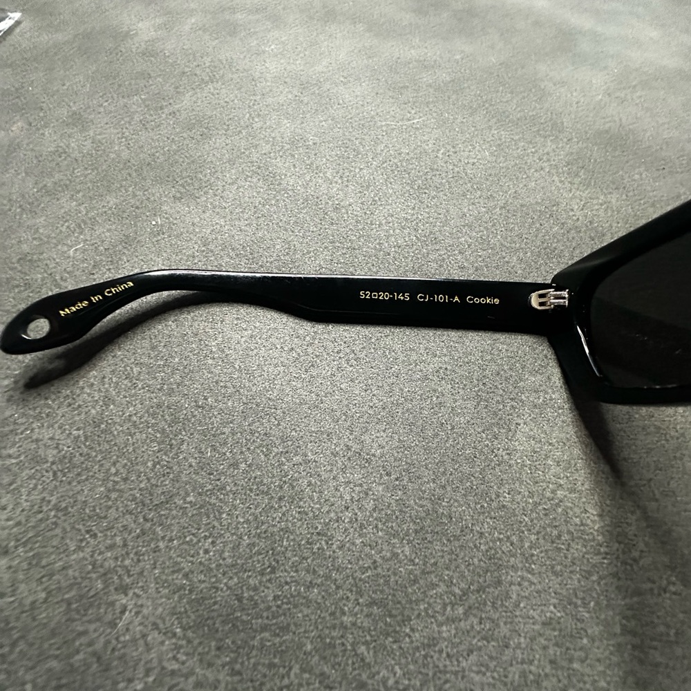 Elisa Johnson Cookie gloss black sunglasses. NWT. Case & new cloth incl.⬇️meas. - Picture 7 of 9